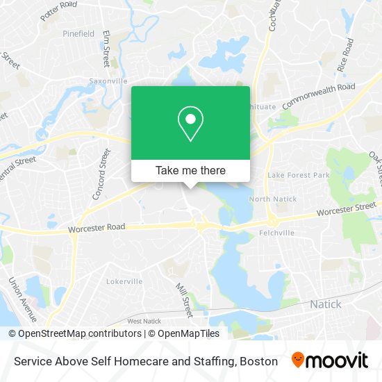 Service Above Self Homecare and Staffing map
