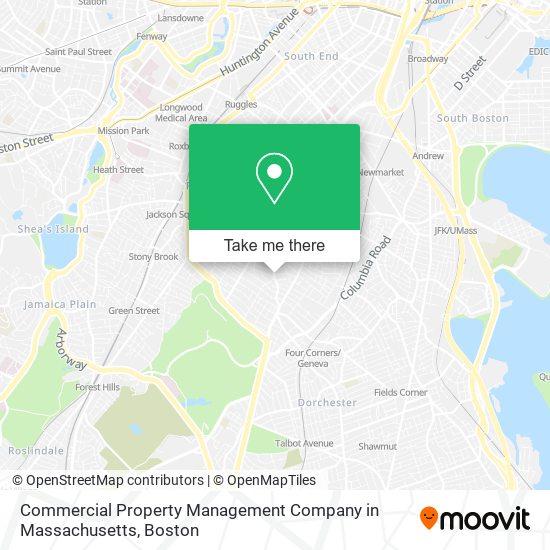 Mapa de Commercial Property Management Company in Massachusetts