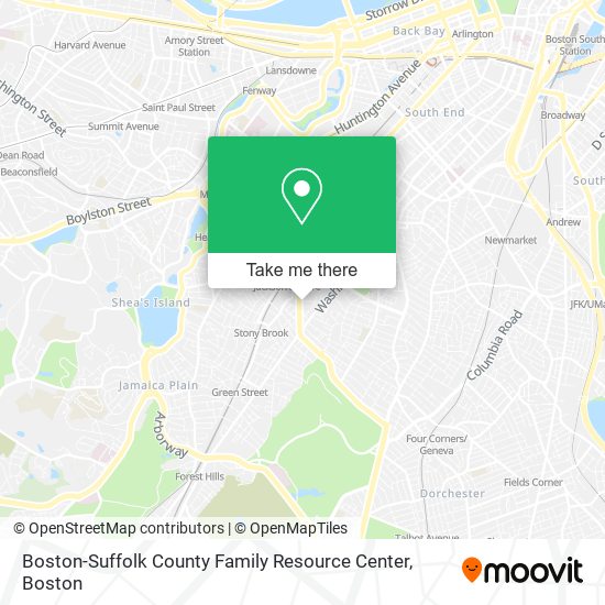 Boston-Suffolk County Family Resource Center map