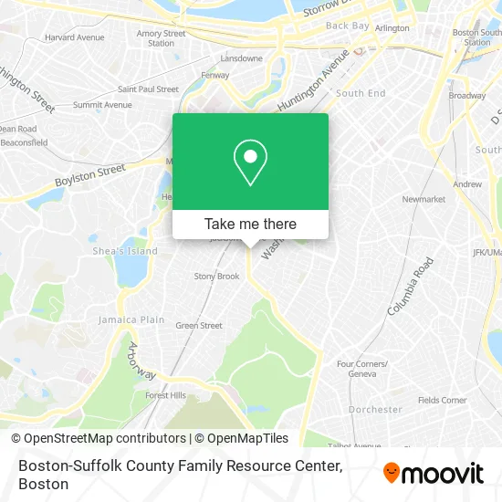 Boston-Suffolk County Family Resource Center map