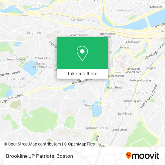 Mapa de Brookline JP Patriots