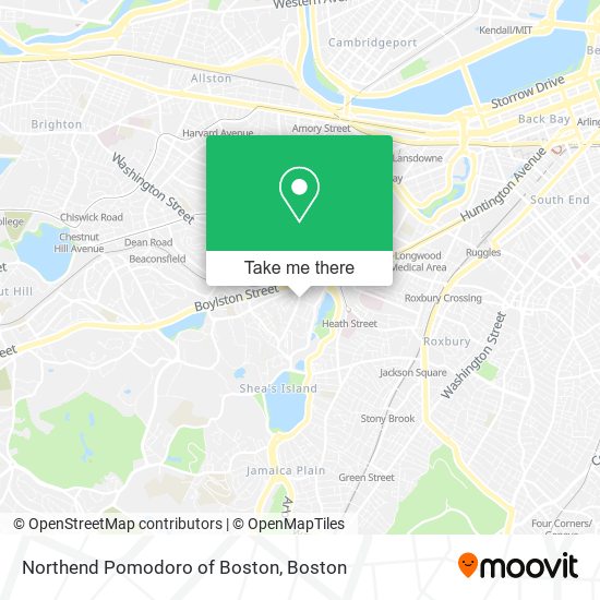 Mapa de Northend Pomodoro of Boston