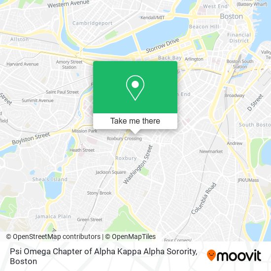 Psi Omega Chapter of Alpha Kappa Alpha Sorority map