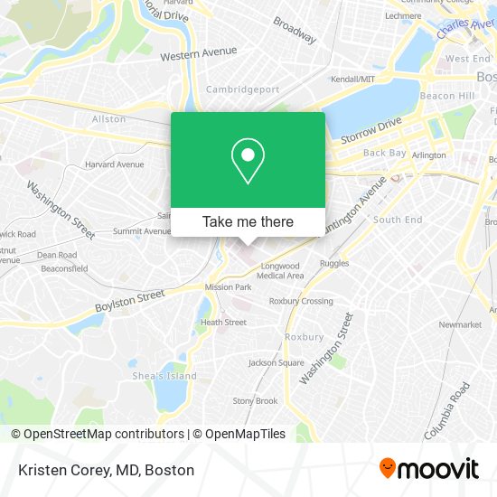 Mapa de Kristen Corey, MD
