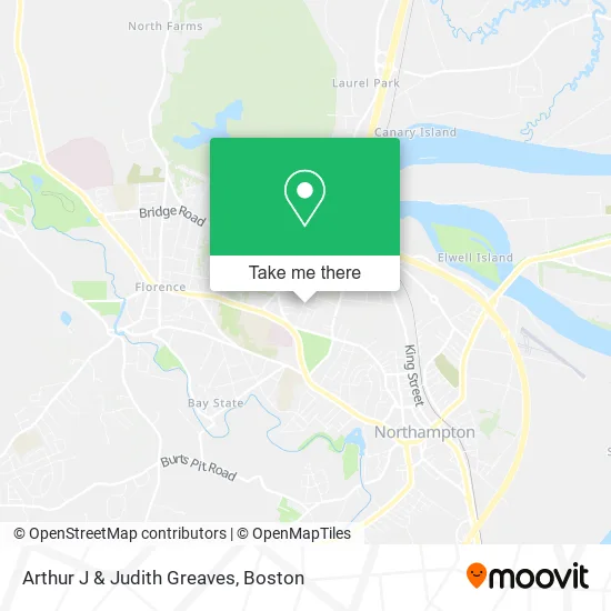 Arthur J & Judith Greaves map