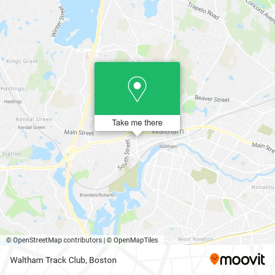 Waltham Track Club map