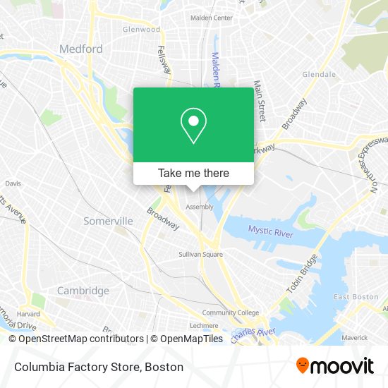 Mapa de Columbia Factory Store