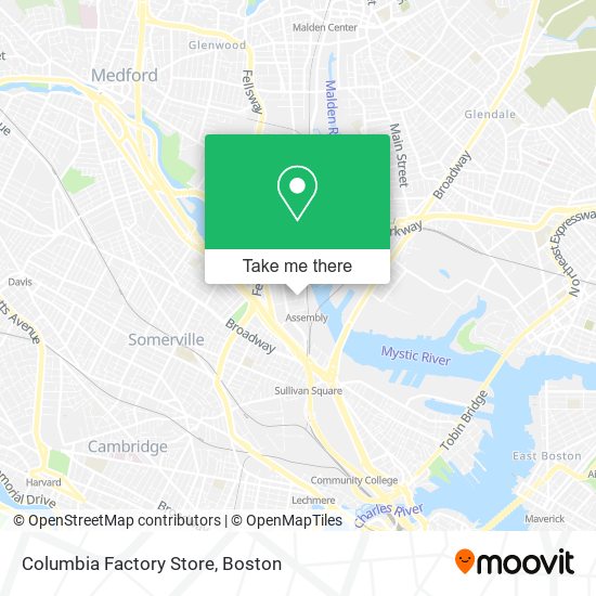 Columbia Factory Store map