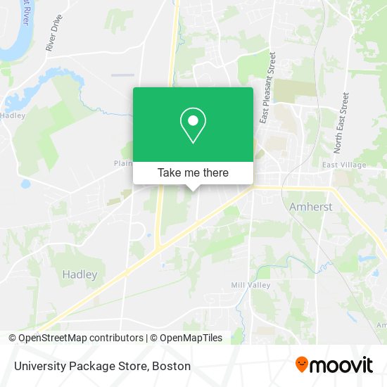 University Package Store map