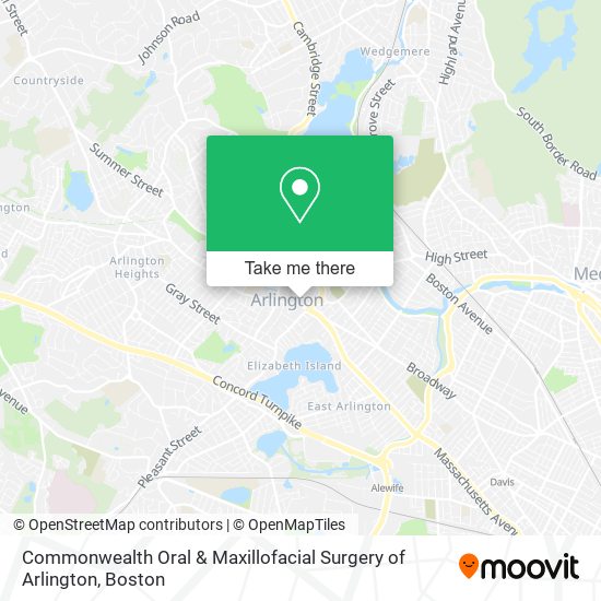 Mapa de Commonwealth Oral & Maxillofacial Surgery of Arlington
