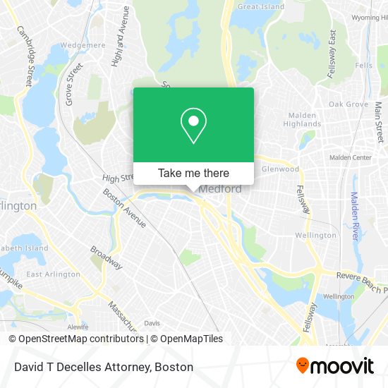 David T Decelles Attorney map