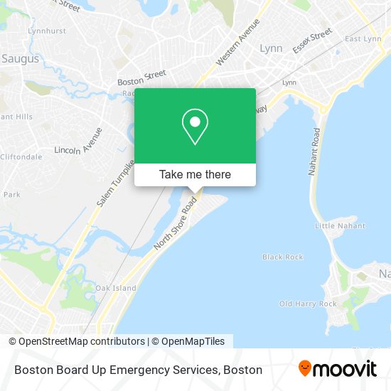Boston Board Up Emergency Services map
