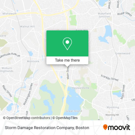 Storm Damage Restoration Company map