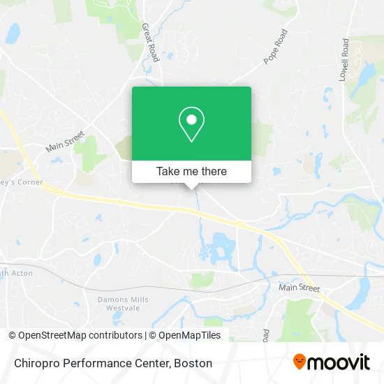 Chiropro Performance Center map
