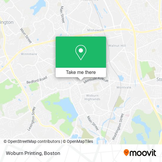 Mapa de Woburn Printing