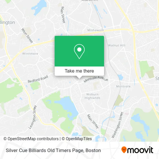 Silver Cue Billiards Old Timers Page map