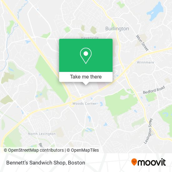 Mapa de Bennett's Sandwich Shop