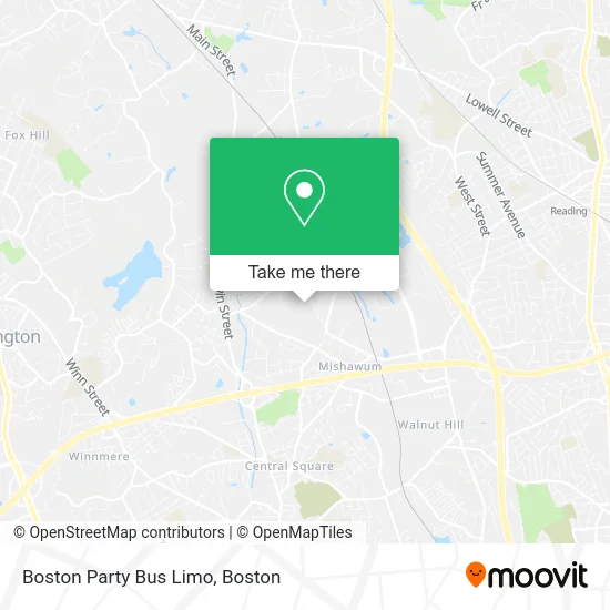 Boston Party Bus Limo map