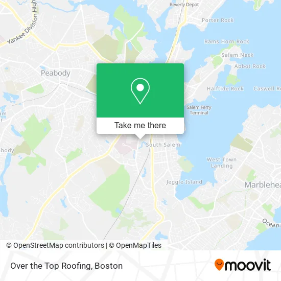 Over the Top Roofing map