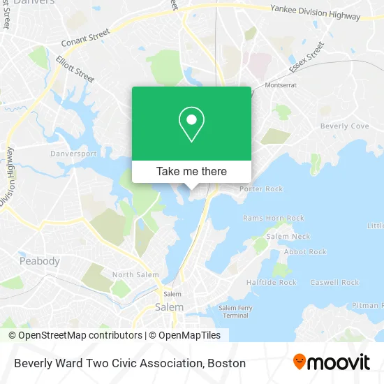 Beverly Ward Two Civic Association map