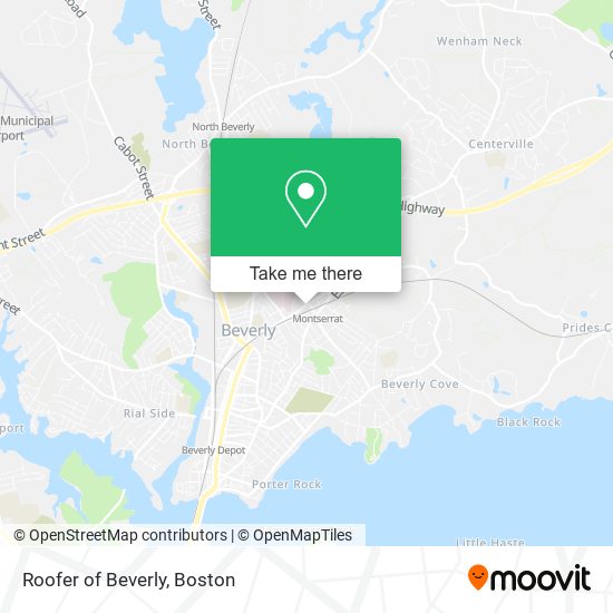 Roofer of Beverly map