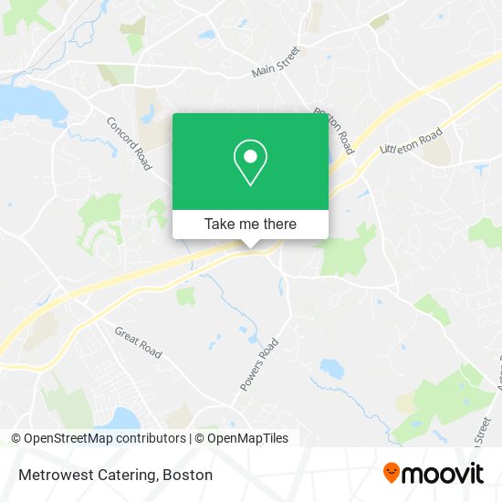 Metrowest Catering map