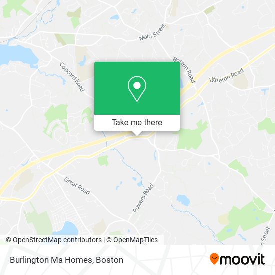 Burlington Ma Homes map