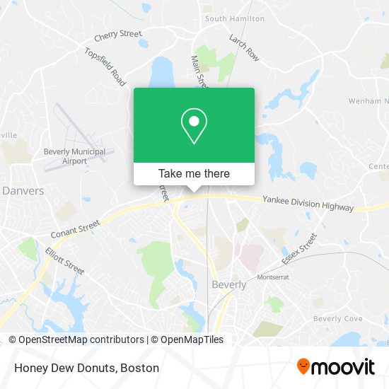 Mapa de Honey Dew Donuts