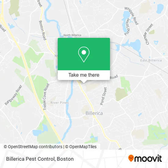 Billerica Pest Control map