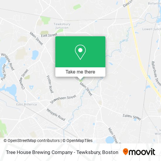 Tree House Brewing Company - Tewksbury map