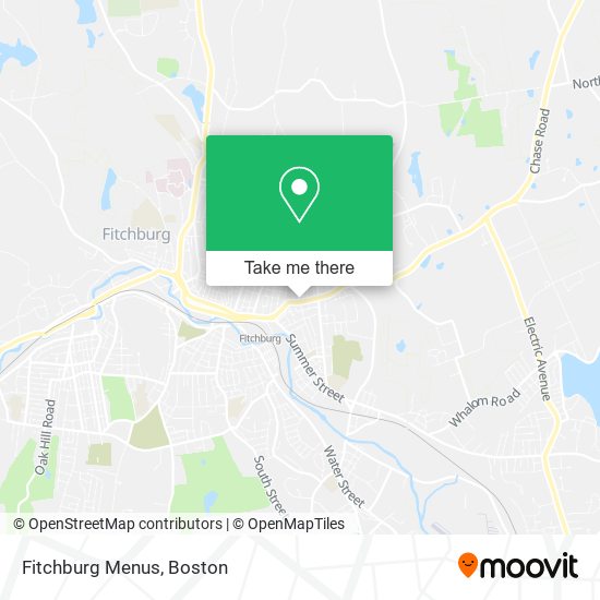 Fitchburg Menus map