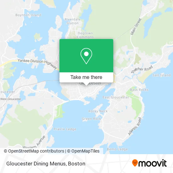 Gloucester Dining Menus map