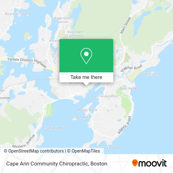 Cape Ann Community Chiropractic map