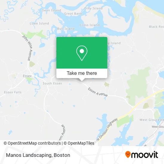 Manos Landscaping map
