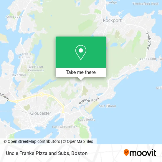 Uncle Franks Pizza and Subs map