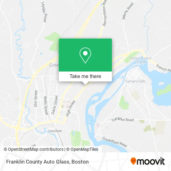 Franklin County Auto Glass map