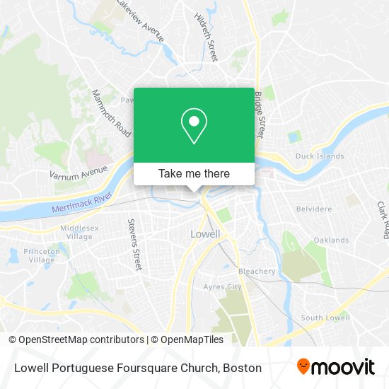 Mapa de Lowell Portuguese Foursquare Church