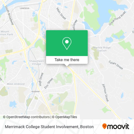 Mapa de Merrimack College Student Involvement