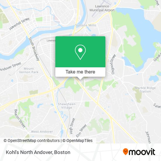 Kohl's North Andover map