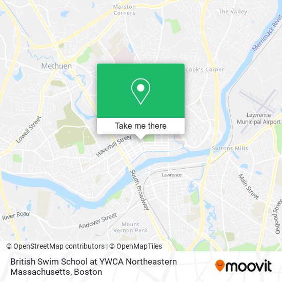 British Swim School at YWCA Northeastern Massachusetts map