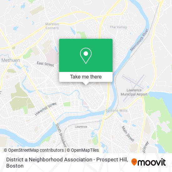 Mapa de District a Neighborhood Association - Prospect Hill
