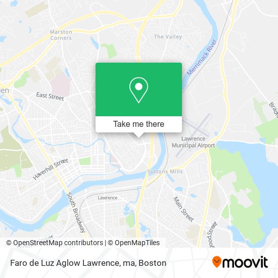 Faro de Luz Aglow Lawrence, ma map