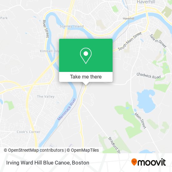 Irving Ward Hill Blue Canoe map