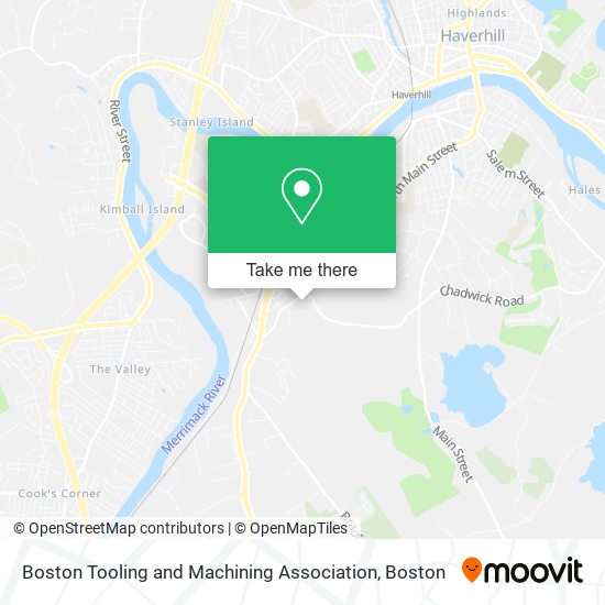 Mapa de Boston Tooling and Machining Association