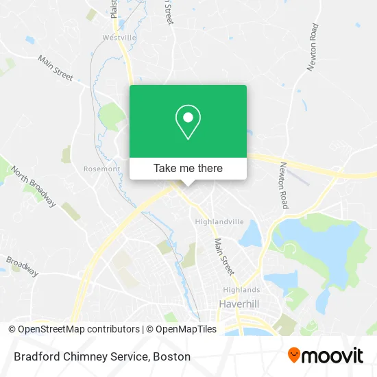 Bradford Chimney Service map