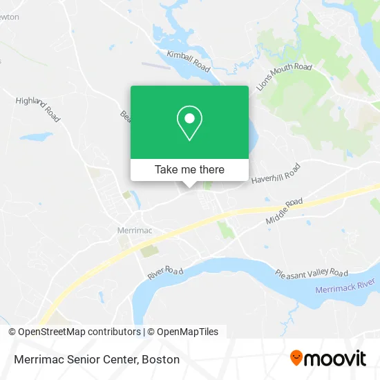 Merrimac Senior Center map