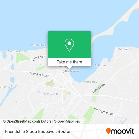 Friendship Sloop Endeavor map