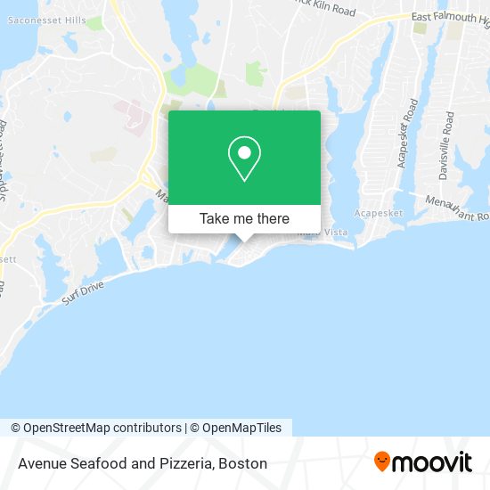 Mapa de Avenue Seafood and Pizzeria