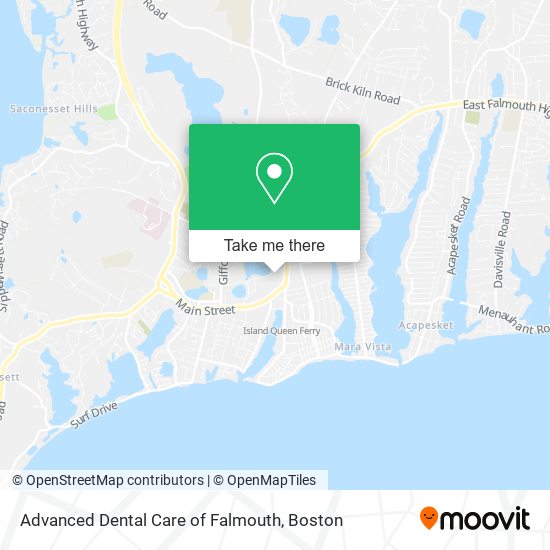 Advanced Dental Care of Falmouth map