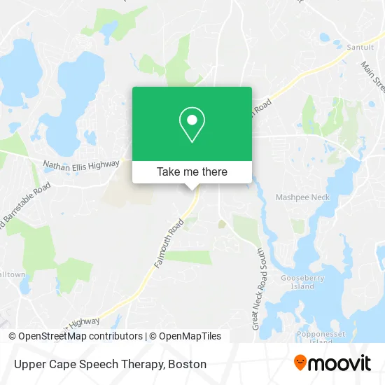 Upper Cape Speech Therapy map